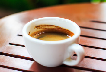 Coffee cup vintage style effect picture