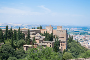 Fototapeta na wymiar Alhambra and the mountains