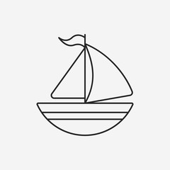 boat line icon