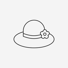 Sun hat line icon