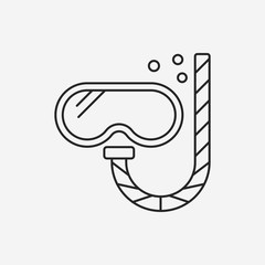 Goggles line icon