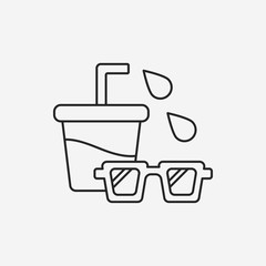 ice-drink line icon