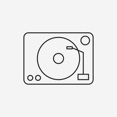 DJ disk line icon