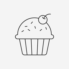 cake line icon