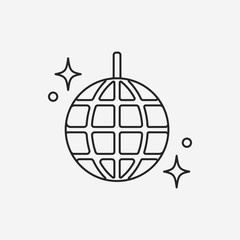 party ball line icon