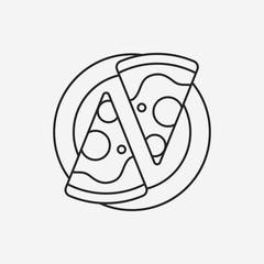 pizza line icon