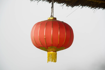 Bright red chinese lantern
