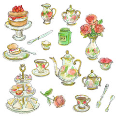 tea time scrapbook set