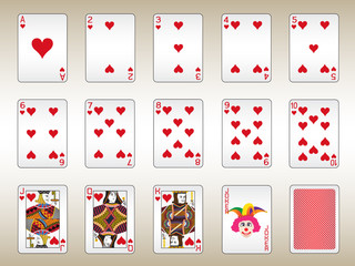 Hearts Playing Cards Set