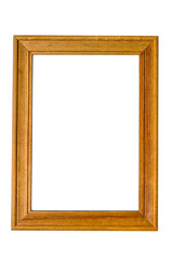 wooden frame isolated on white background