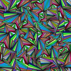 Background consisting of triangles of different colors.