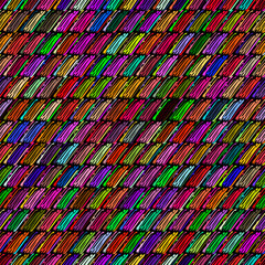 Colorful seamless pattern. Cross-hatching.