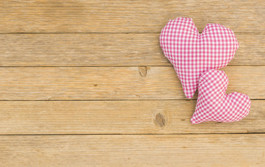 Zwei Herzen Pink - Gutschein Geschenk Karte Romantisch