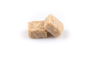 brown sugar cubes isolated