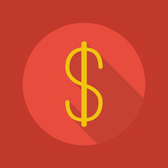 Business Flat Icon. Dollar