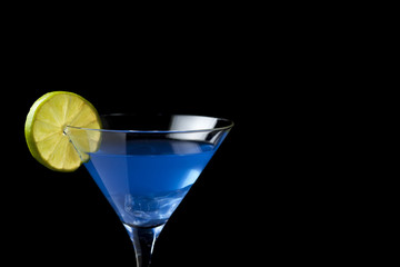 Blue Cocktail on black
