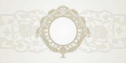 wedding card design, paisley floral pattern , India