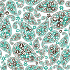 Oriental paisley seamless pattern