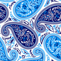 Oriental paisley seamless pattern
