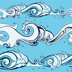 Sea waves. Seamless background