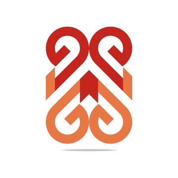 recommend clip art: Logo Abstract Letter G Love Combination Design Element Symbol Icon 