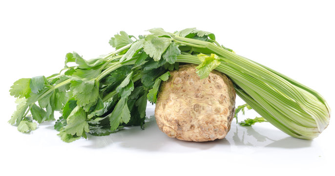 Celery root and green celery