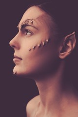Fototapeta premium Woman with elf special fx make-up