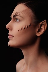 Woman with elf special fx make-up