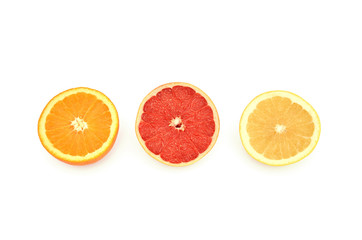 Grapefruits and orange