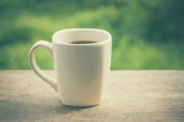 Coffee with filter effect retro vintage style