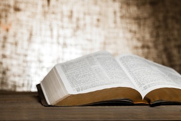 Obraz premium Bible, Book, Open.