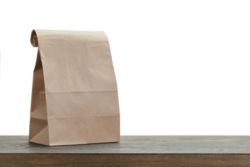 simple brown paper bag for lunch or food