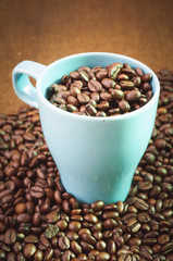 Coffee with filter effect retro vintage style