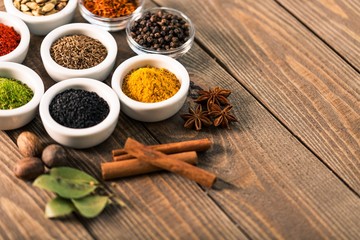 Spice, Curry Powder, Cinnamon.