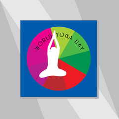 young man yoga posture vector illustration