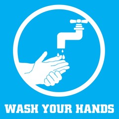 Wash your hands symbol