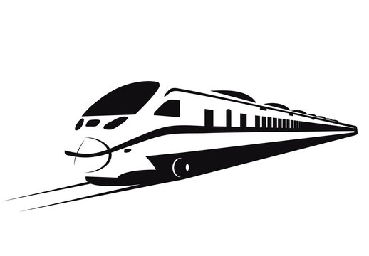 Fototapeta Train outline vector