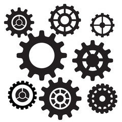 GEAR (COGS) silhouette vector