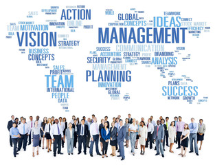 Global Management Training Vision World Map Concept