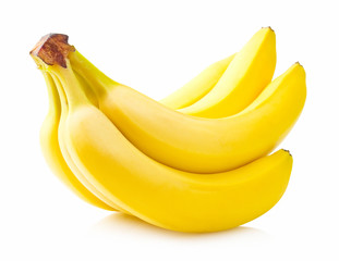 Bunch of bananas isolated on white background