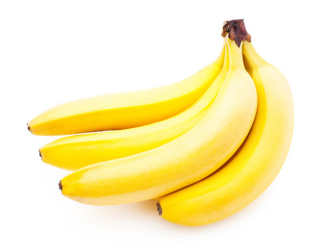 Bunch of bananas isolated on white background