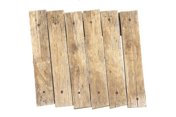 Stock Photo: Old planks isolated on white