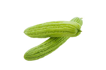 Bitter gourd on white