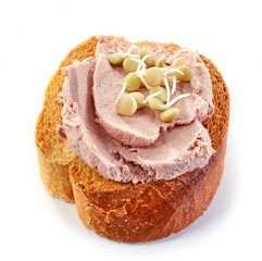toasted bread with meat pate