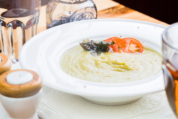 Mushroom puree soup