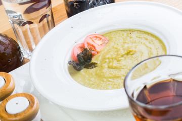 Mushroom puree soup