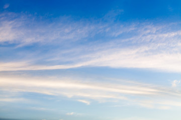 colorful dramatic sky with cloud at sunset