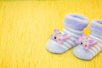 Purple baby shoes