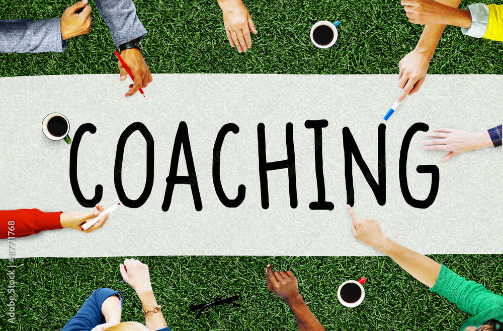 Wall mural Coach Coaching Skills Teach Teaching Training Concept - Wall murals