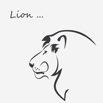 LION outline symbol